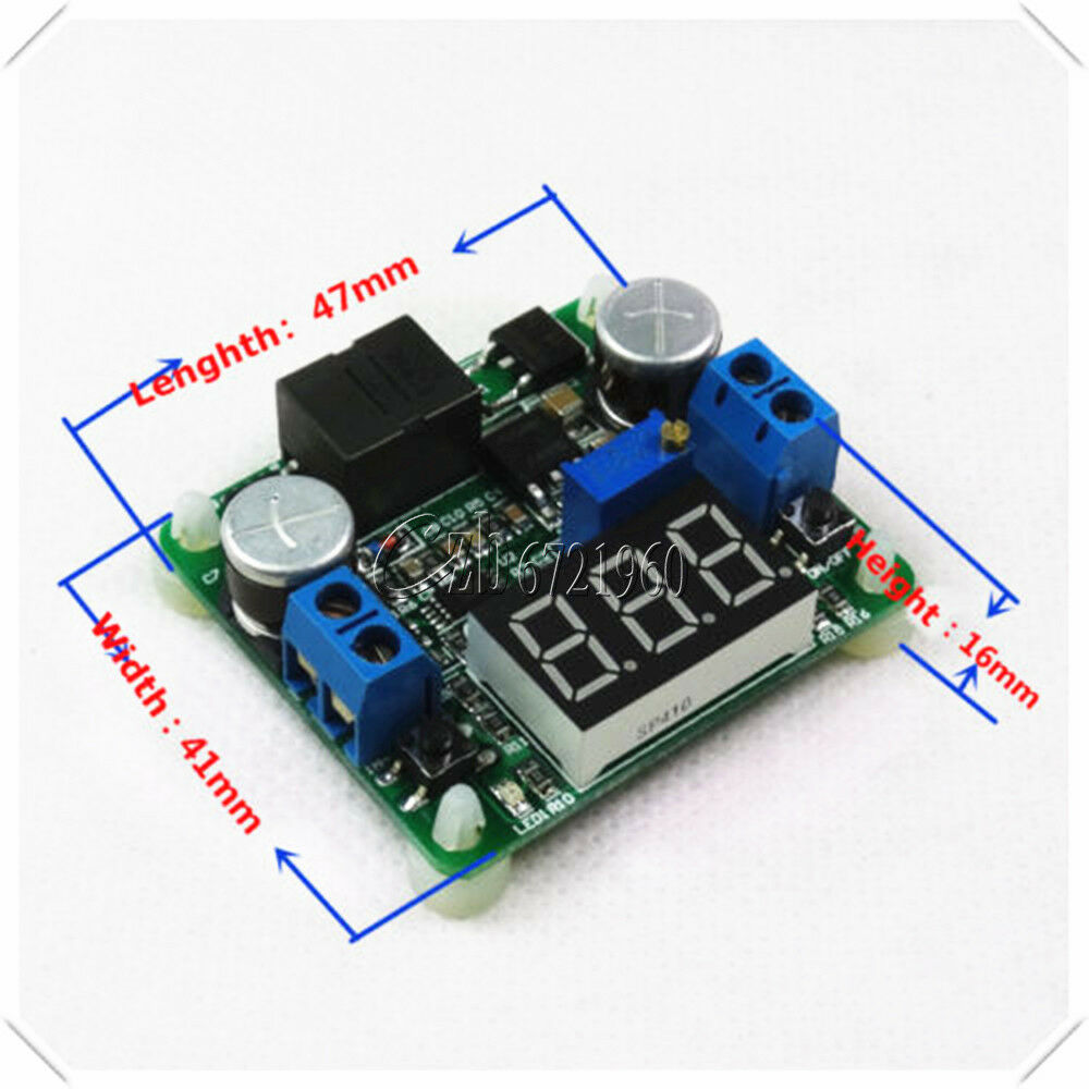 25W 2A DC 5-25V 12V to 0.5-25V 5V 24V Buck Boost converter Module +LED voltmeter