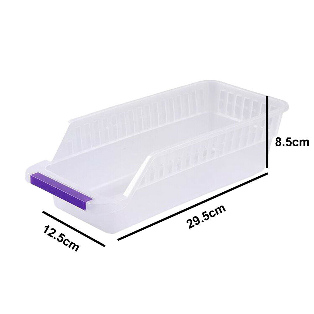 Set of 4 Refrigerator Organizer Bins Stackable Fridge Organizers for Freezers