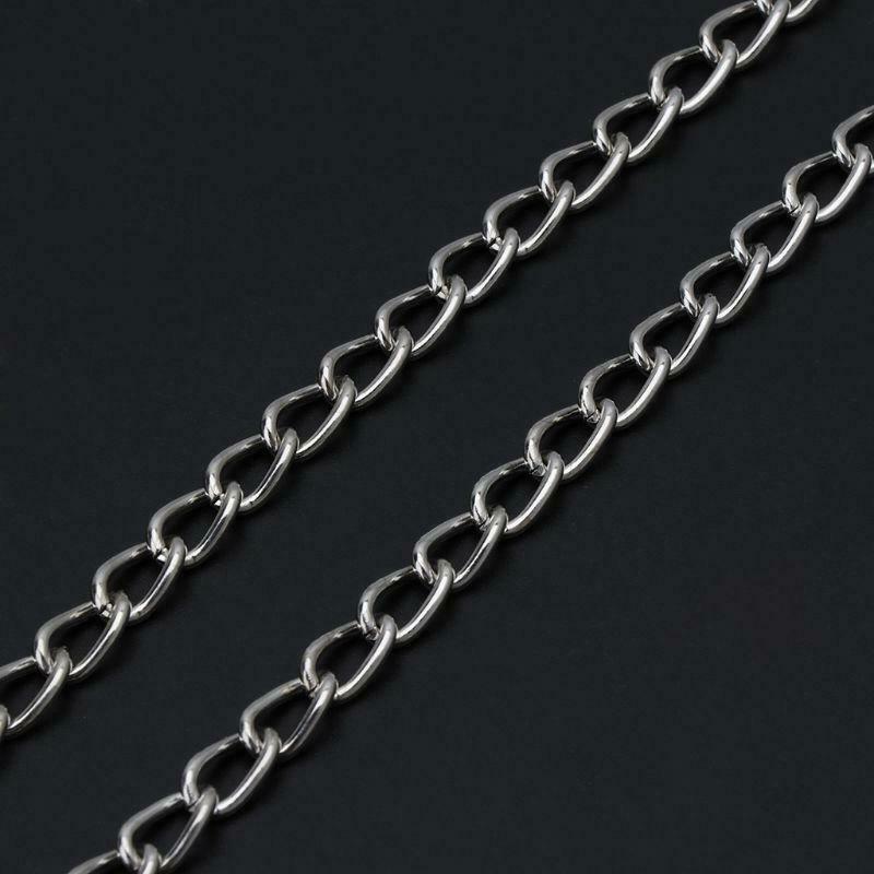 Long Metal Wallet Chain Leash Pant Jean Keychain Ring Clip Men's Hip Hop Jewelry