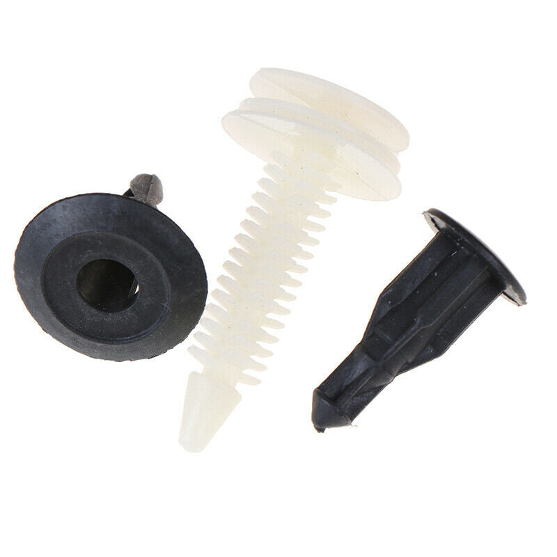 100Pcs Car door plastic mixed fastener clip bumper fender trim rivet with t_DD