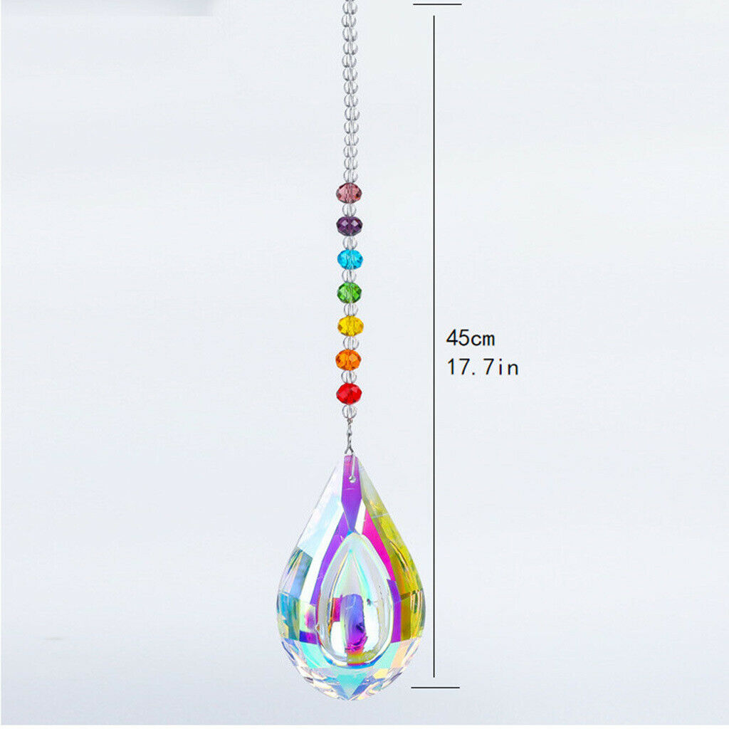 Clear Crystal Prism Ball Car Window Suncatcher Pendant Maker Feng Shui Parts