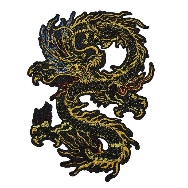 Embroidery Dragon Patch Applique Sew On Fabric DIY Bag Coat Jeans Decoration 1pc