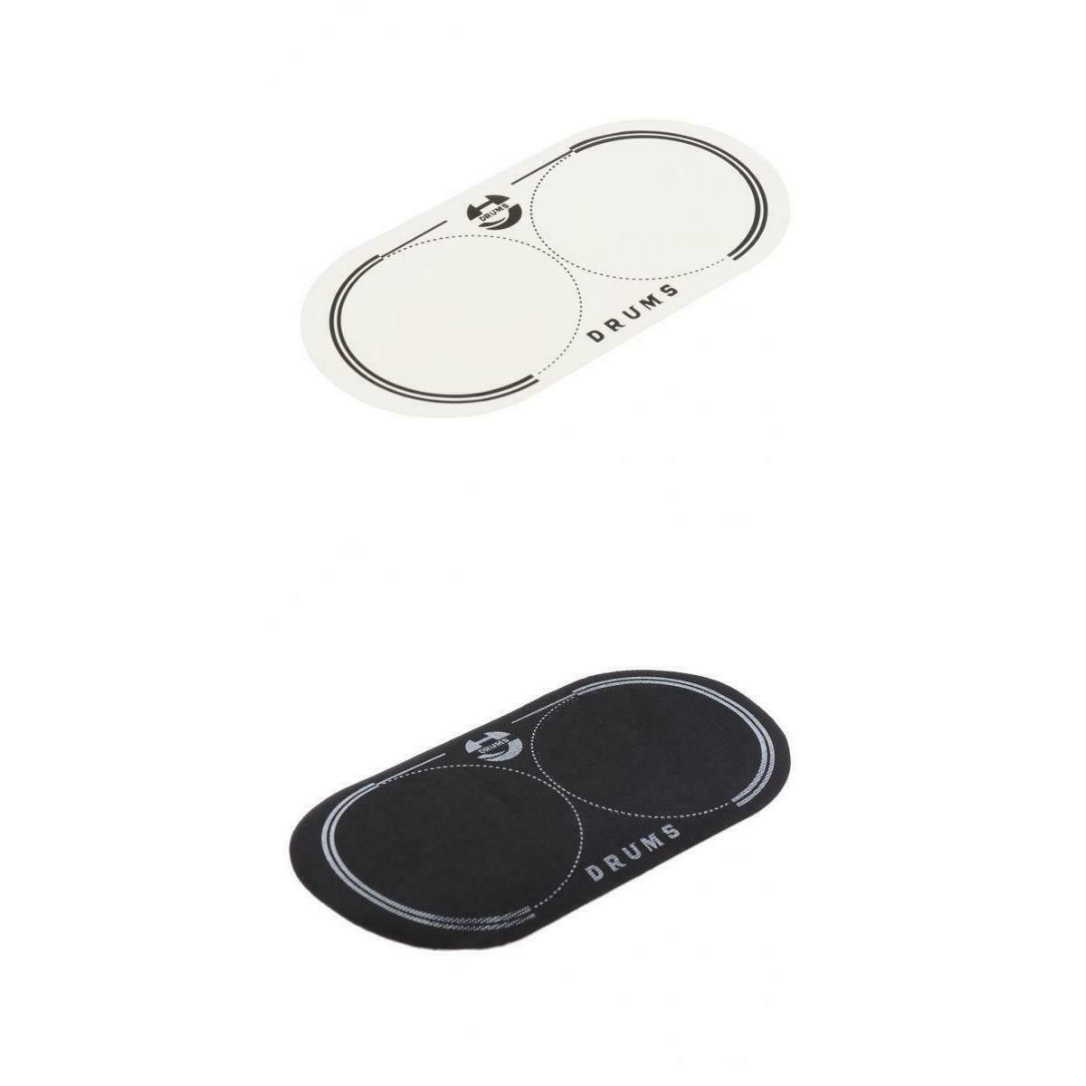 2x Double Bass Drum Patch for Drumheads Percussion Accessories Black+White