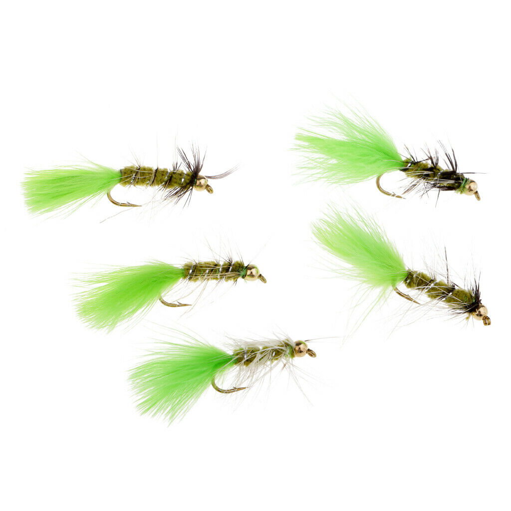 Bead Head Woolly Bugger Streamer Flies - 5pcs Bass Trout Fly Fishing Flies