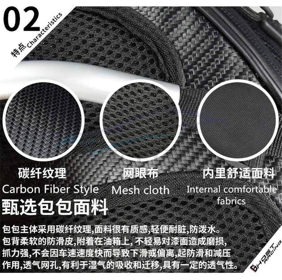 Motorcycle Rear Seat Tail Bag PU Leather Shoulder Backpack Waterproof Reflective