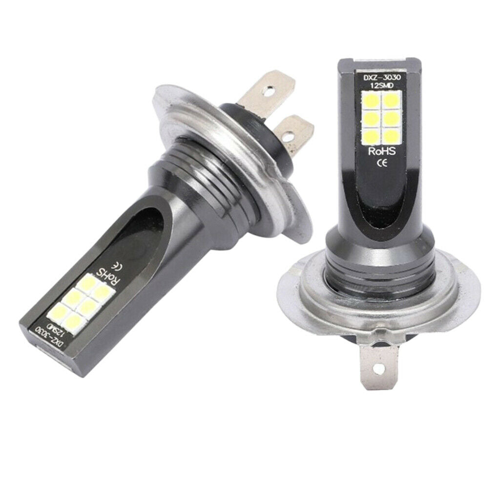 Auto Car 12 LED Fog Headlight Bulbs Conversion Kit Hi/Lo Beam Lamps H7 3030