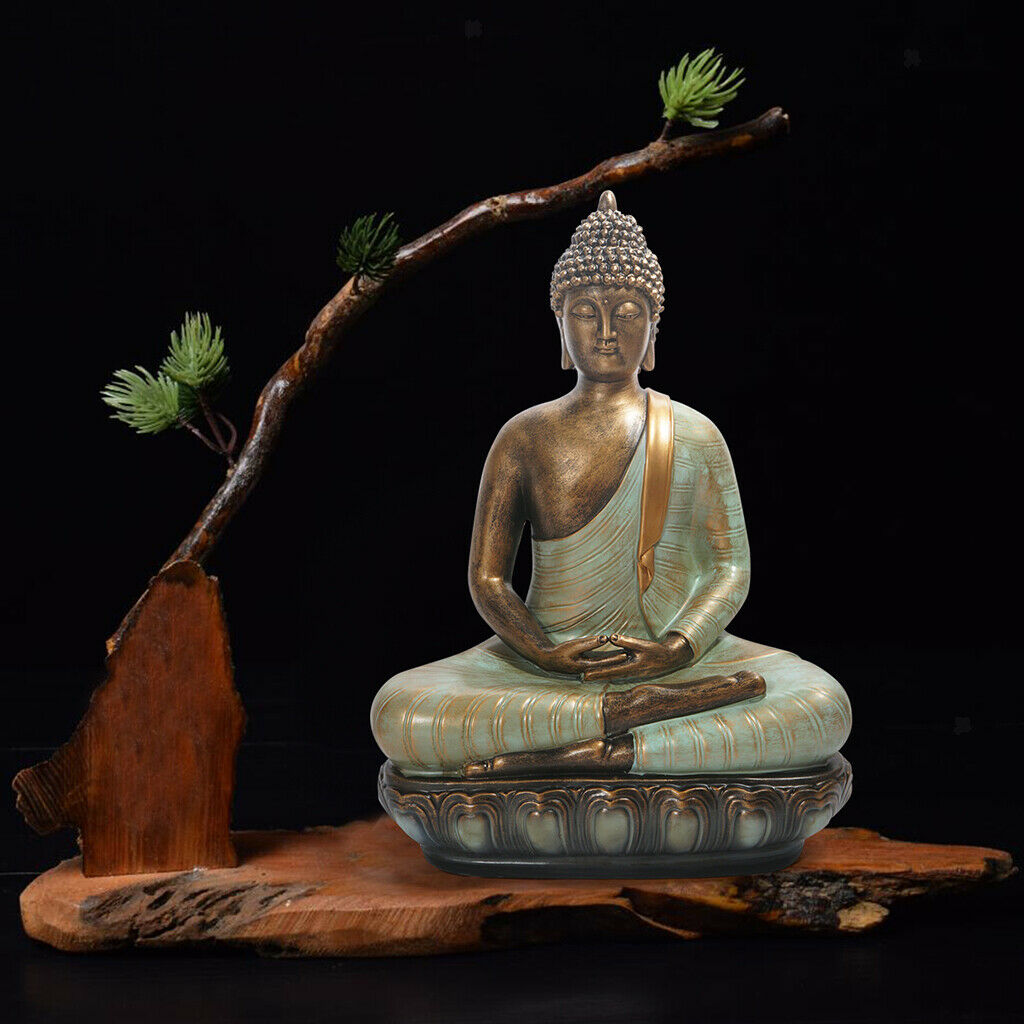Meditating Zen Buddha Statue Decor for Home Patio Porch Outdoor Yard Art