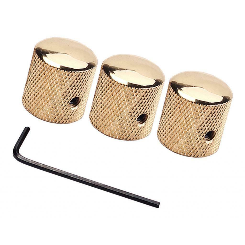 3Pcs Metal Guitar Volume Knobs Guitars Control Knobs for Electric Guitar & Bass