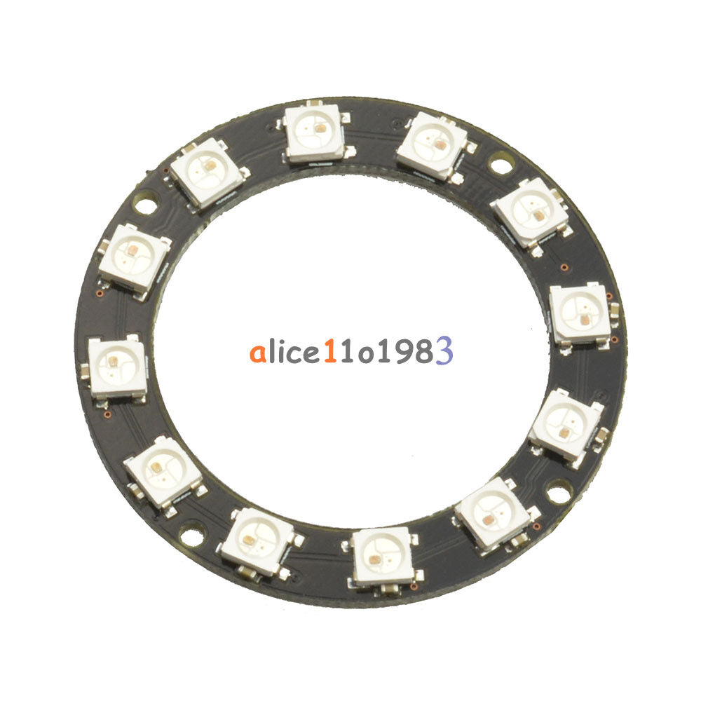 WS2812 5050 12-Bit RGB LED Ring Round Decoration Bulb Perfect For Arduino