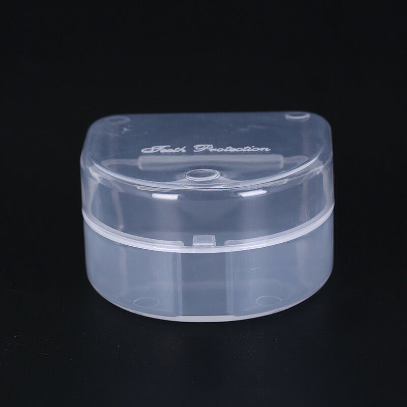 1pc dental box denture teeth storage case mouth guard container 6.4x6.5x3..l8
