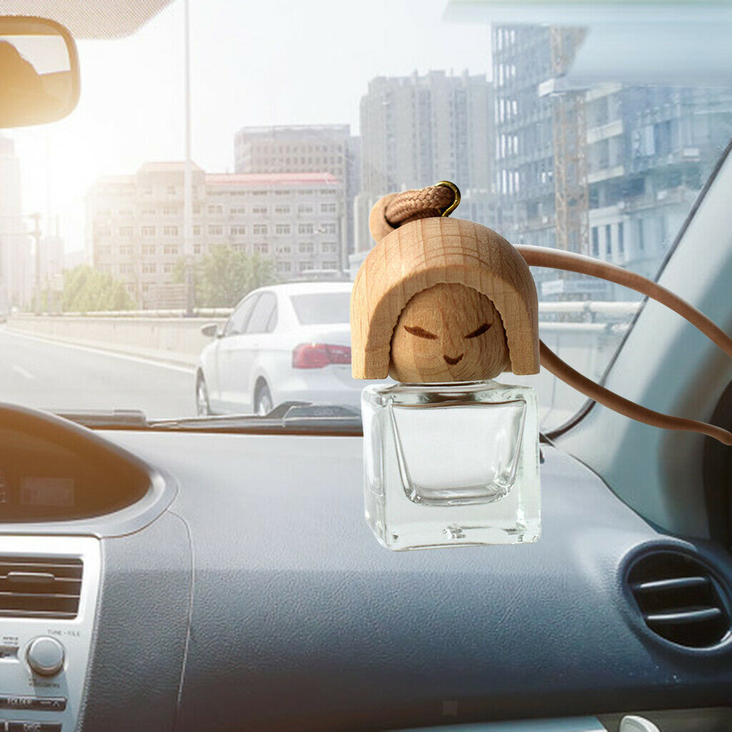 Car Hanging Empty Perfume Bottle Air Freshener Aromatherapy Bottle Decor