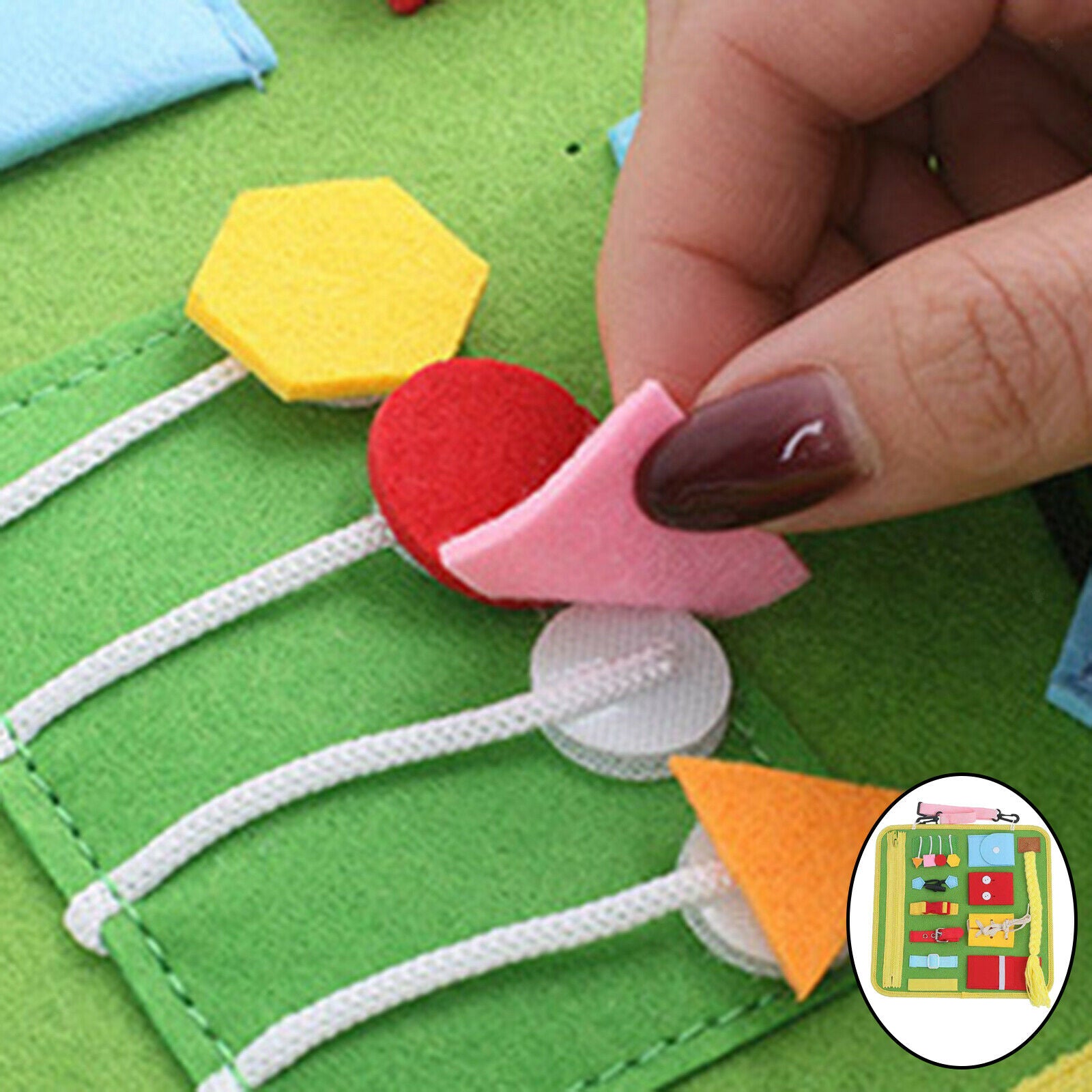 Toddler Busy Board Montessori Toys for 1 2 3 Years Old Kids Learn to Dress