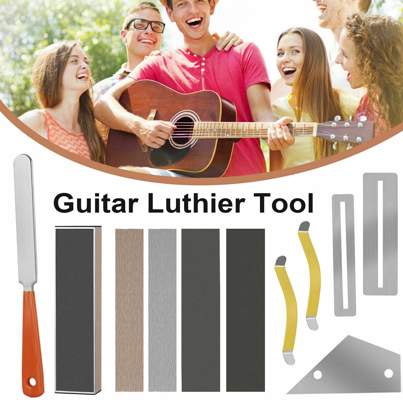 Guitar File Fret Crowning Rocker Fingerboard Grinding Leveling Luthier Tool Kit