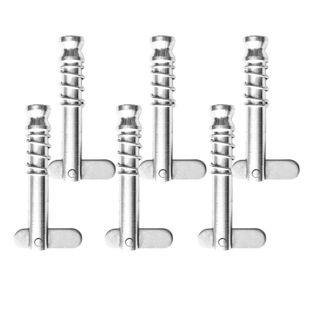 6 Piece Stainless Steel Quick Release Pin for Marine Boat Bimini Deck Hinge