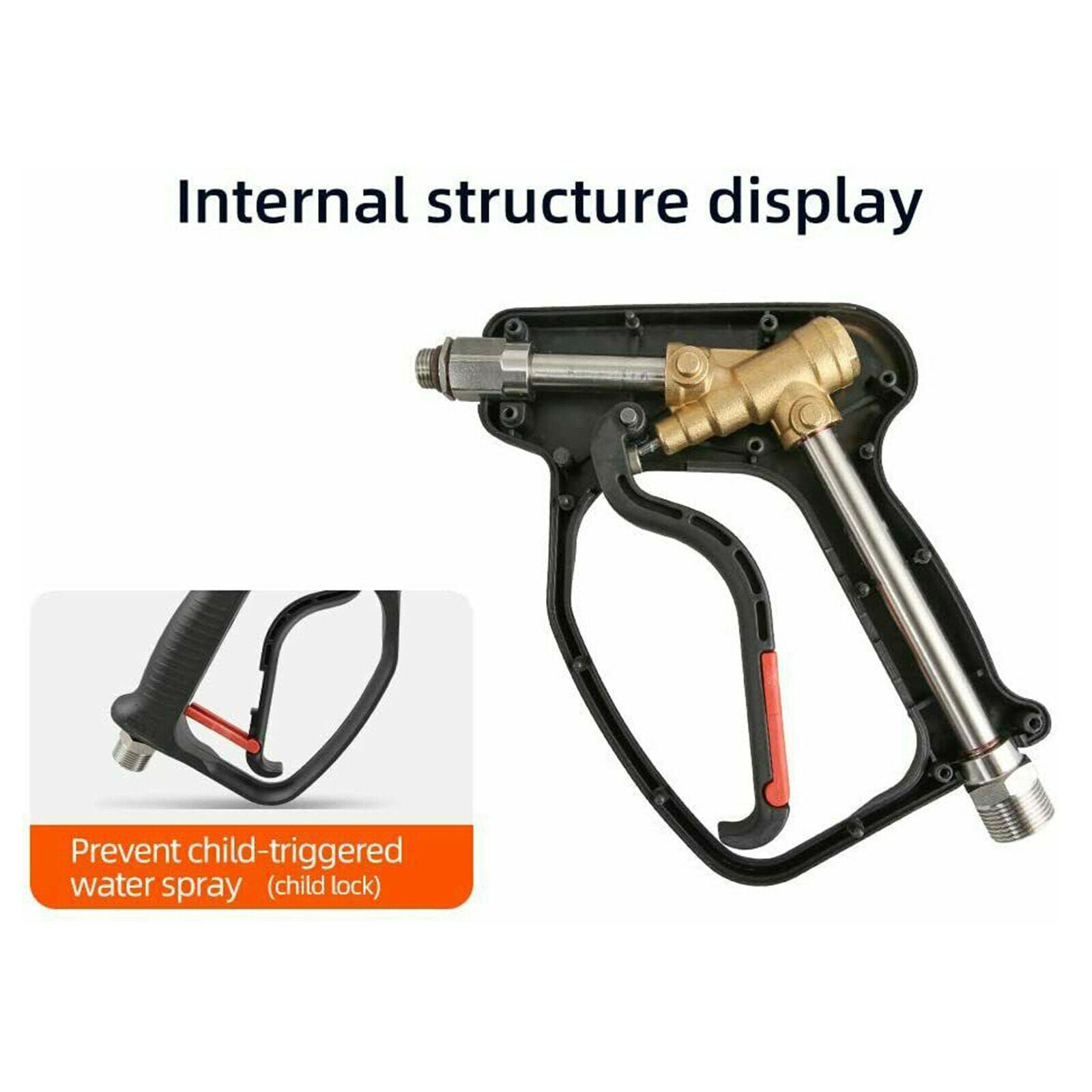 4000 PSI High Pressure Power Washer Spray Gun Wand Lance Nozzle Tips Kit