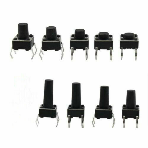 10 Values 180PCS Tactile Push Button Switch Mini Momentary Tact Assortment I6J1