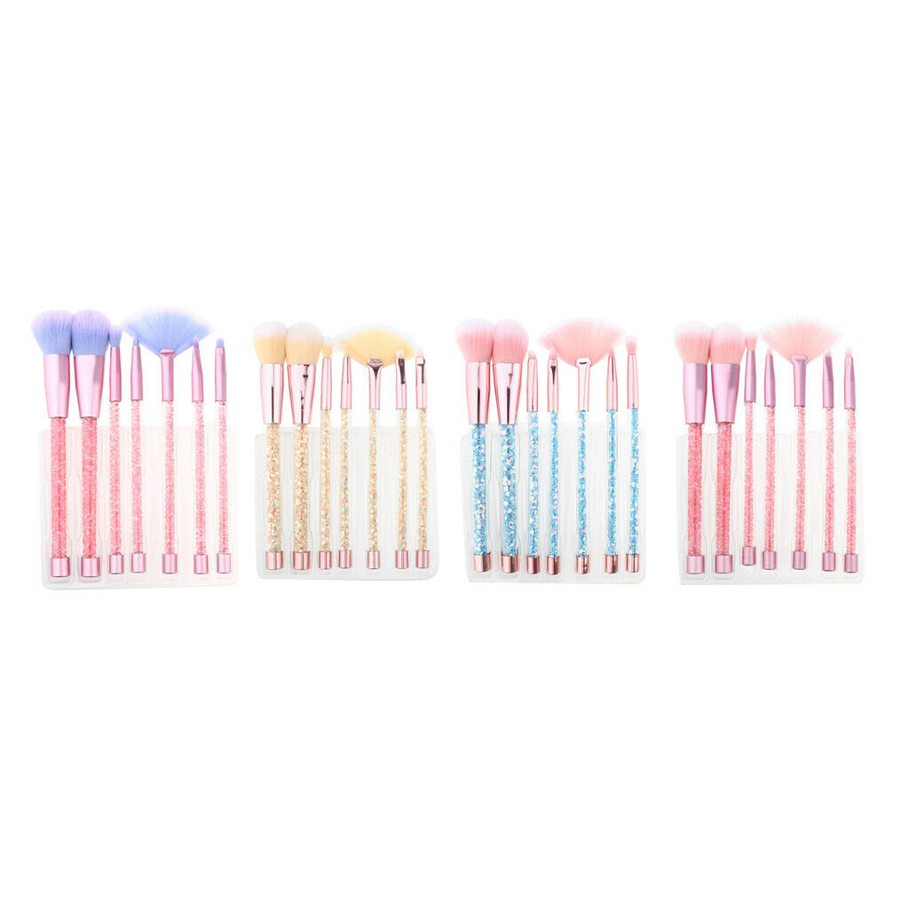 7x Makeup Brushes Blending Highlighter Contour Powder Brush Blaze Orange