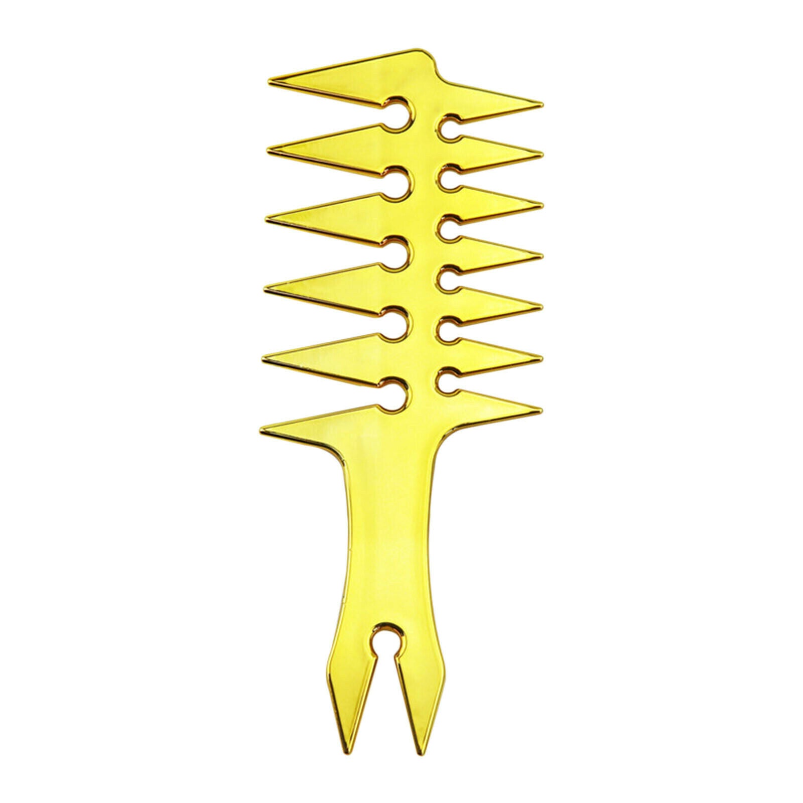 Men's Oil Head Comb Wide Fork Comb Barber for Slicked Back Hairstyle Golden