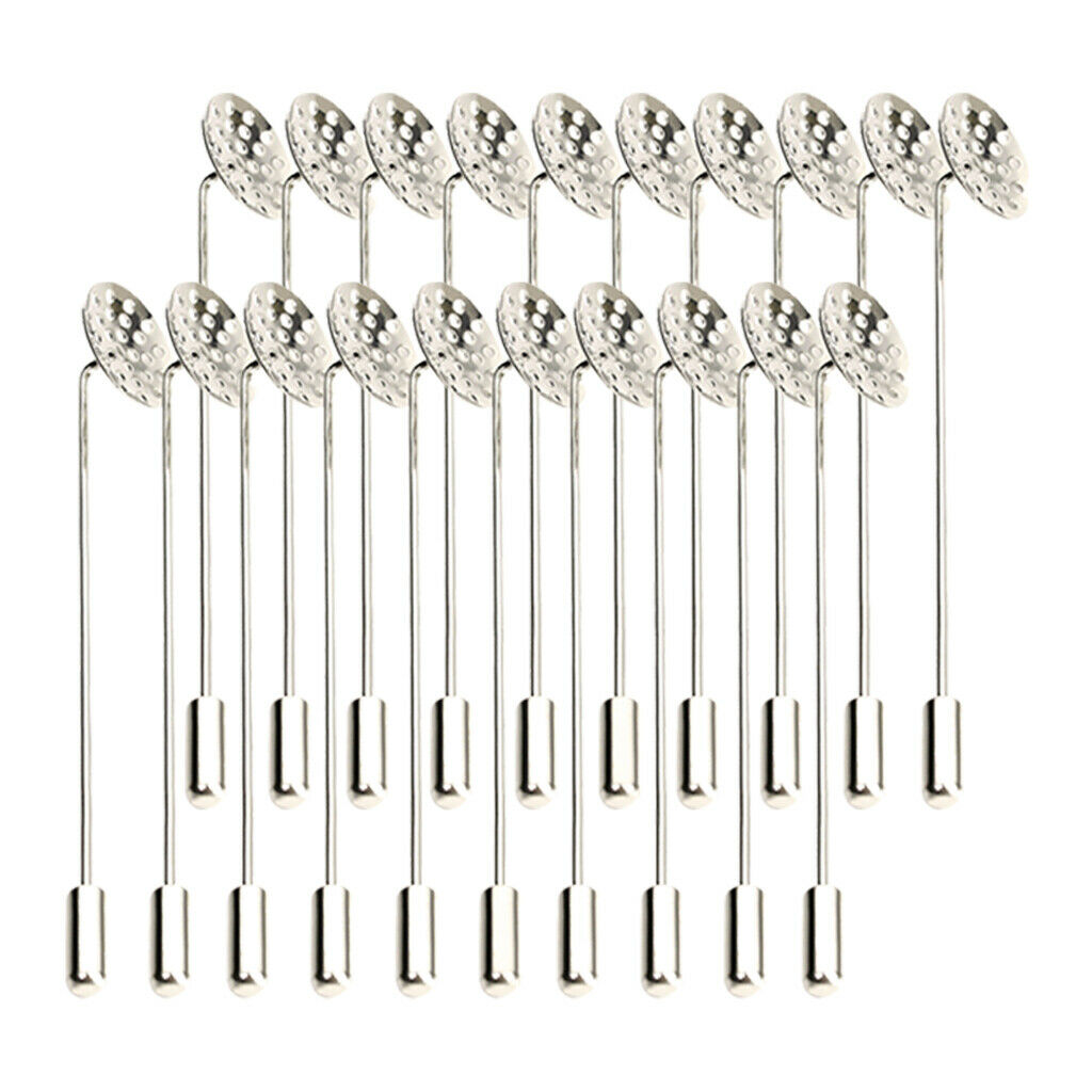 20pcs Stick Pin Clutch Brooch Findings Making Accessory Boutonniere DIY