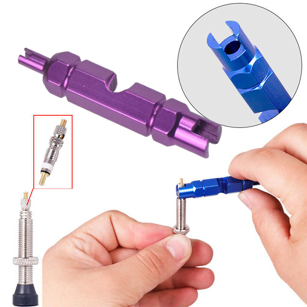 1x MTB Road Bicycle Valve Core Removal Tool Wrench Bike Accessories  Purple