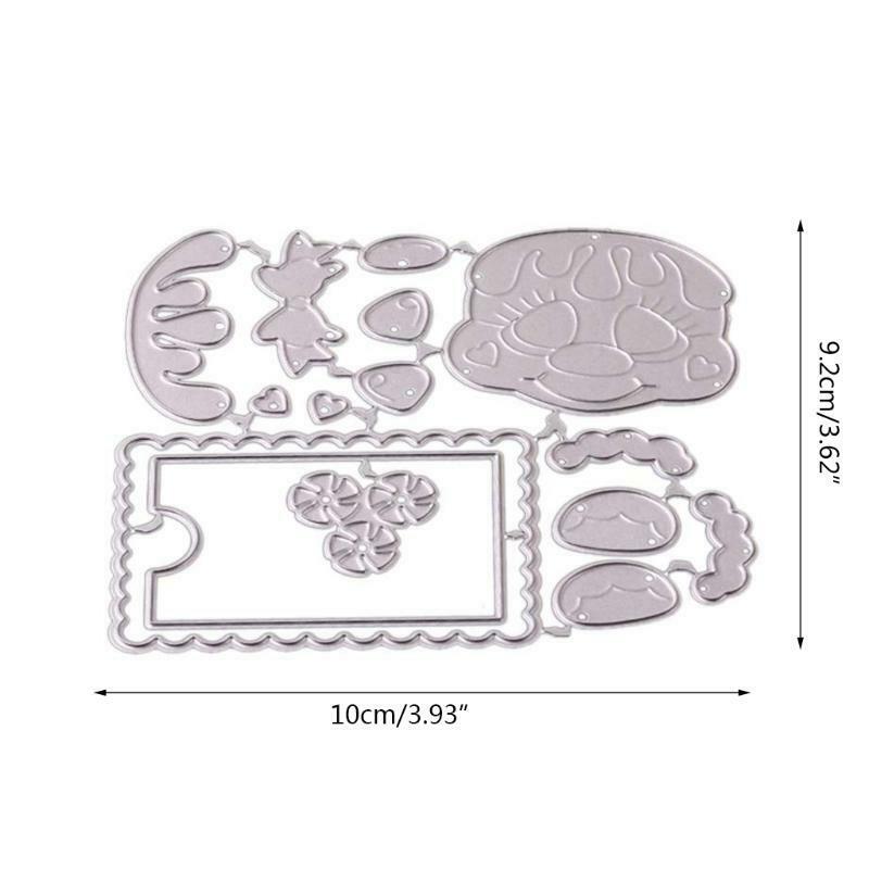 Christmas Text Frame Metal Cutting Dies Stencil DIY Scrapbook Album Paper Card