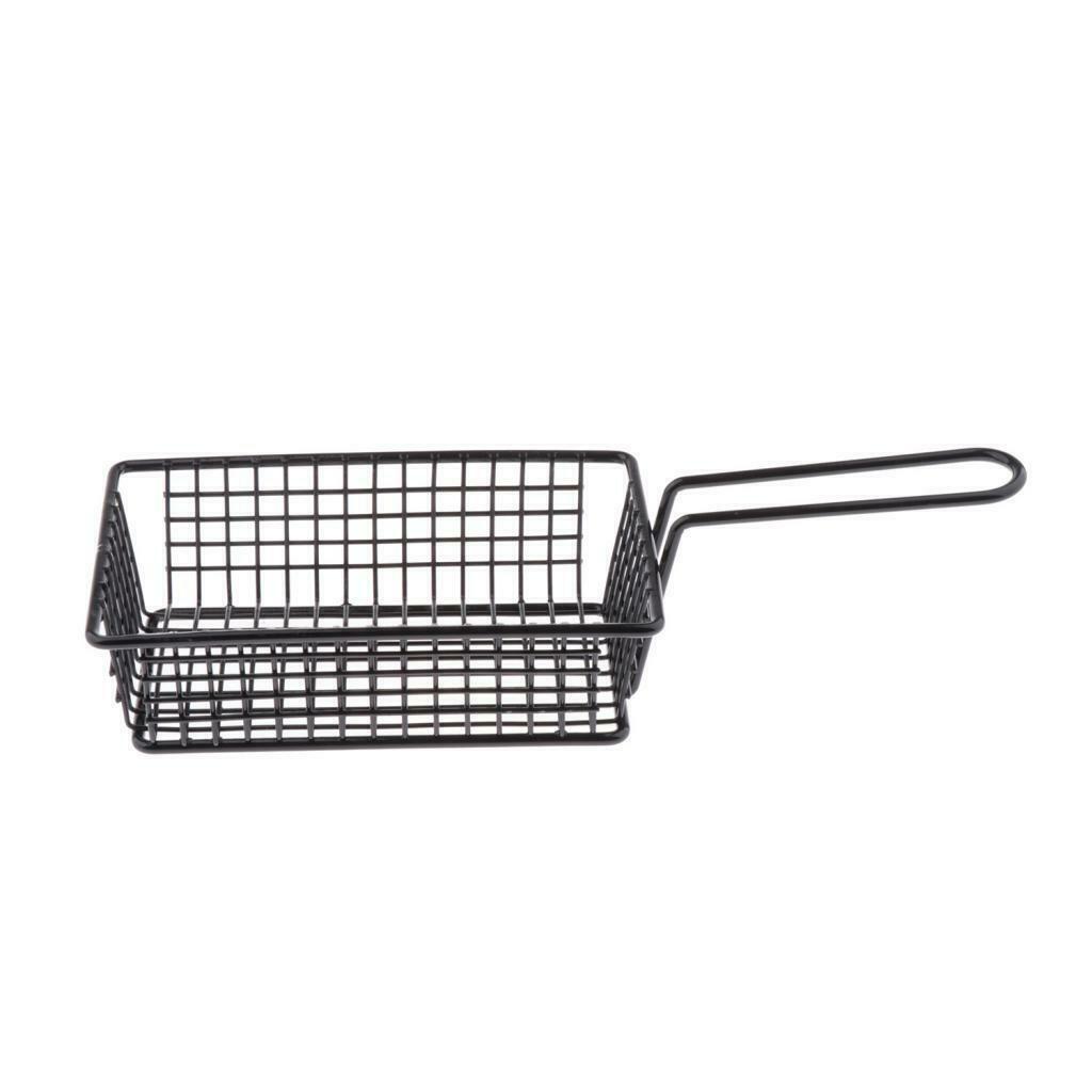 Black Food Basket For Chip Fries & Burger Serving Basket Fruit Bowl D