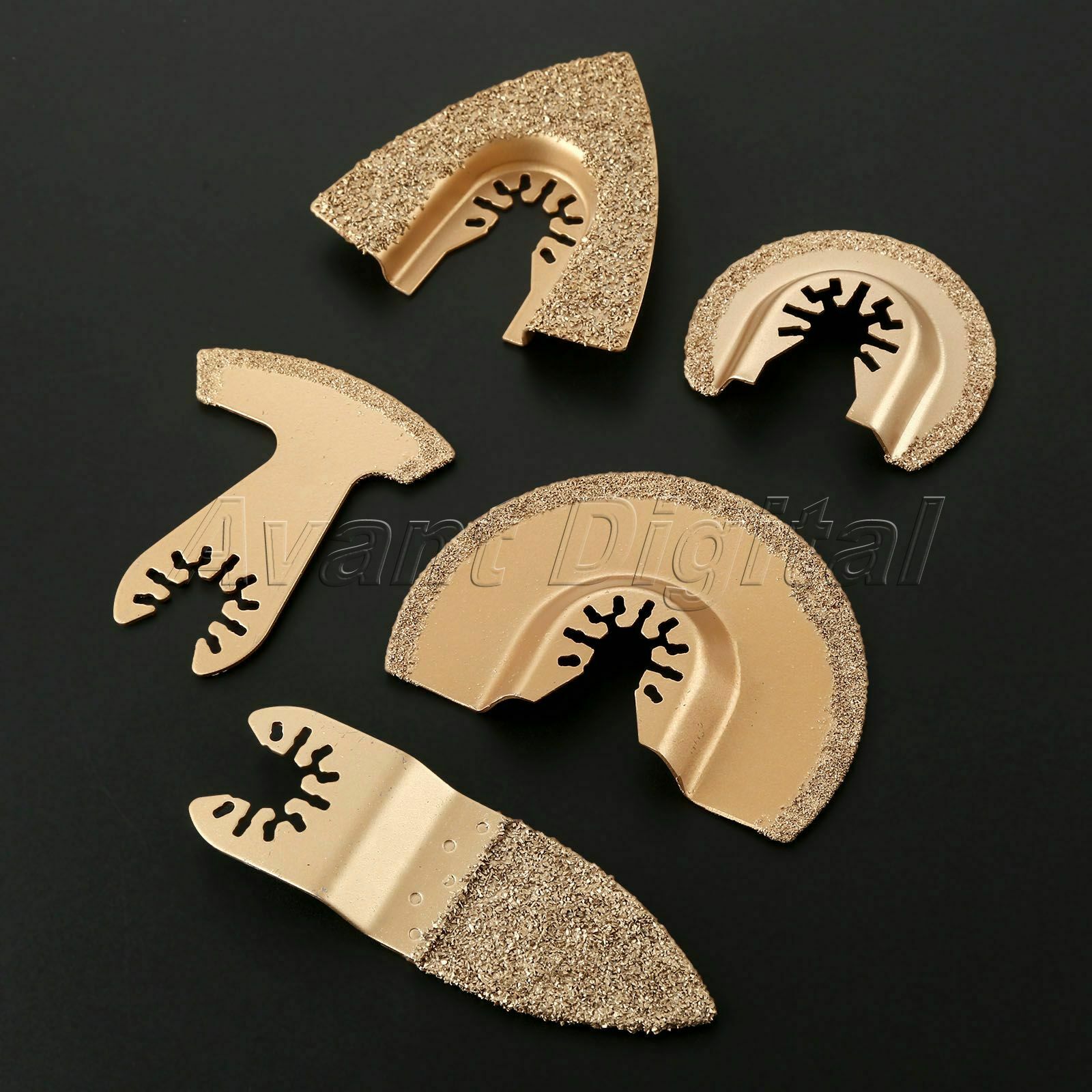 5pcs Oscillating Tool Saw Blades Rasp Concrete Stone Wood Grinding Cutting Tool