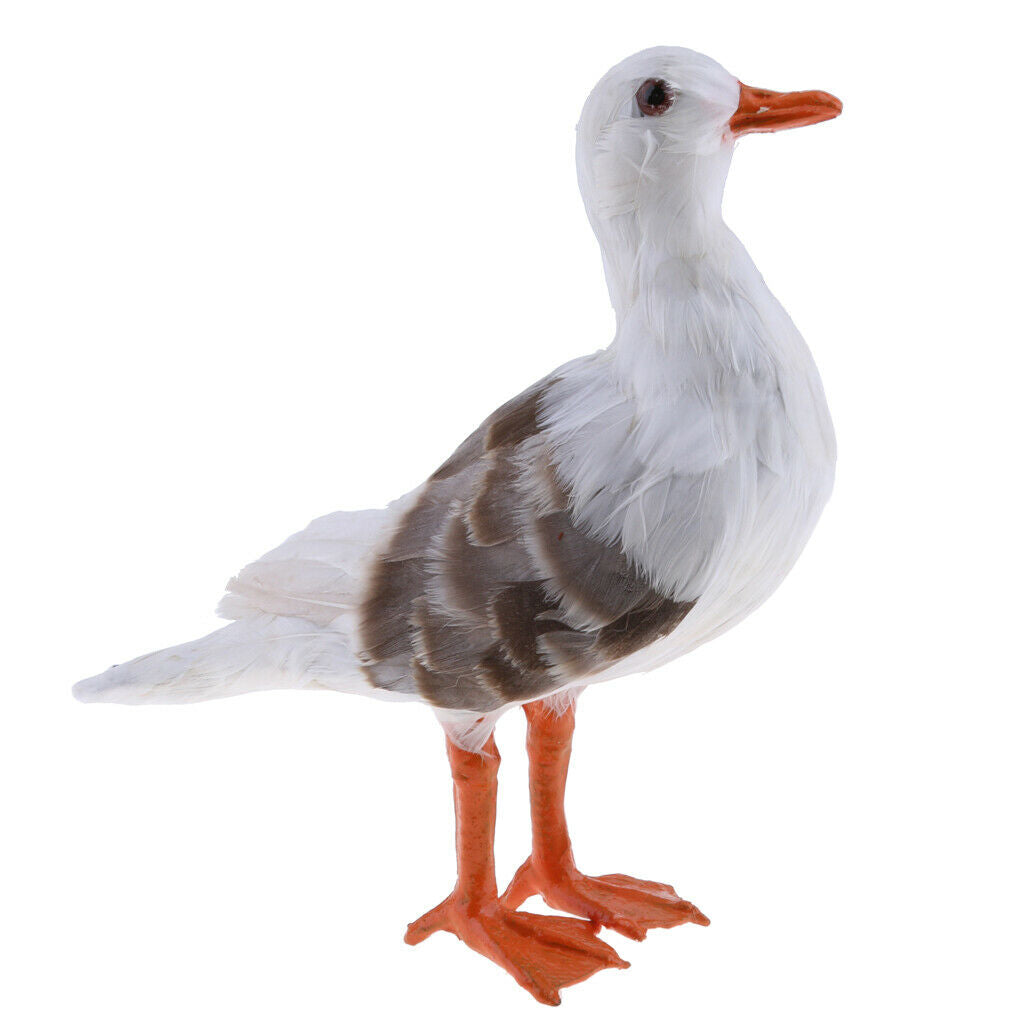 Simulated Seagull Realistic Bird Animal Artificial Feather Bird Garden Decor