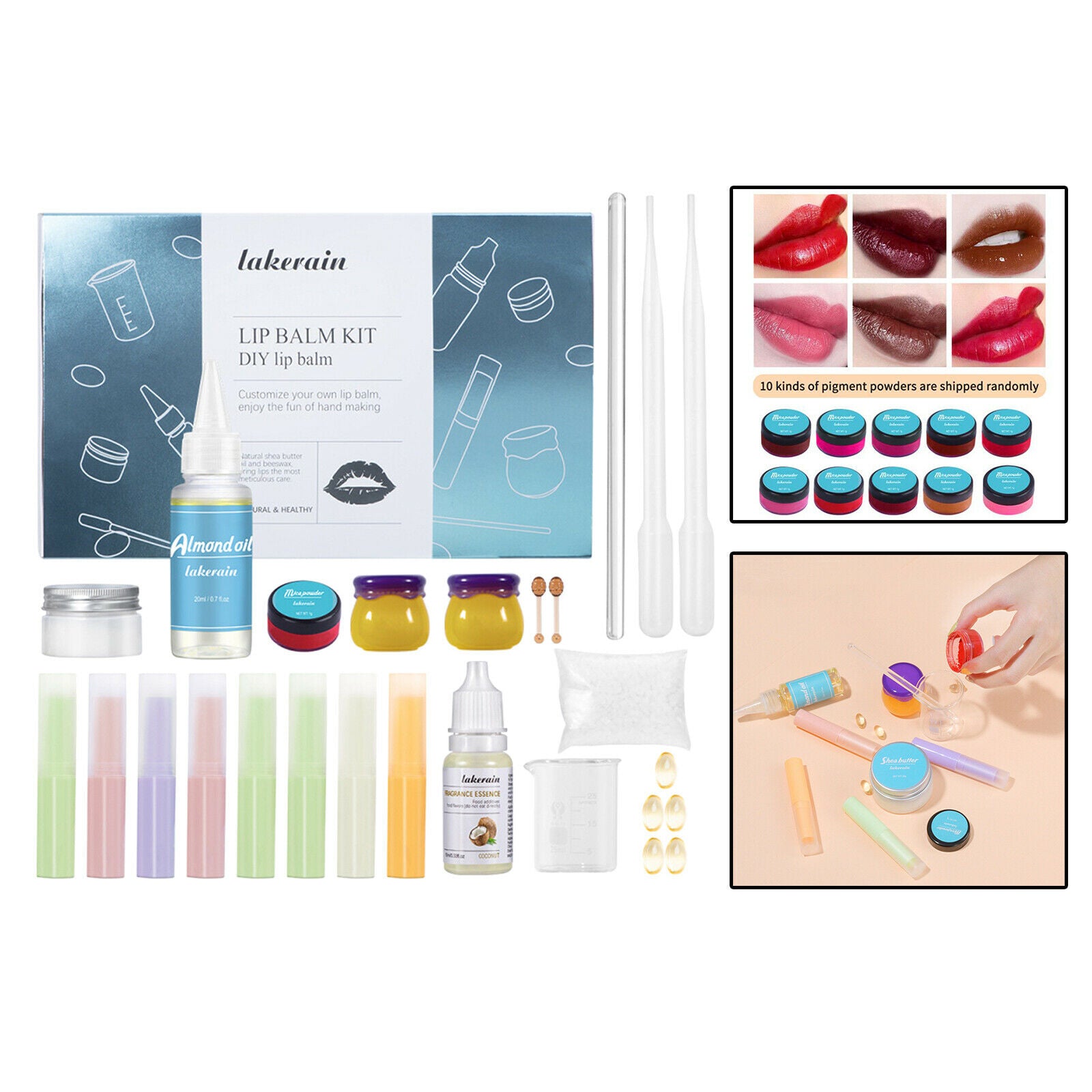 DIY Homemade Lip Gloss Making Kit with simple step-by-step instructions