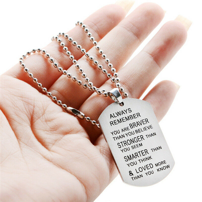 Always Remember You Are Braver Than You Believe Hot Jewelry Pendant Necklace  Kt