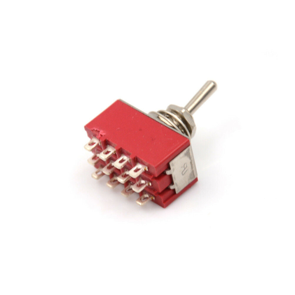 2A250VAC 5A125VAC 12 Pin 4PDT ON/ON 2 Position Mini Toggle Switch MTS- KoF1Y WF