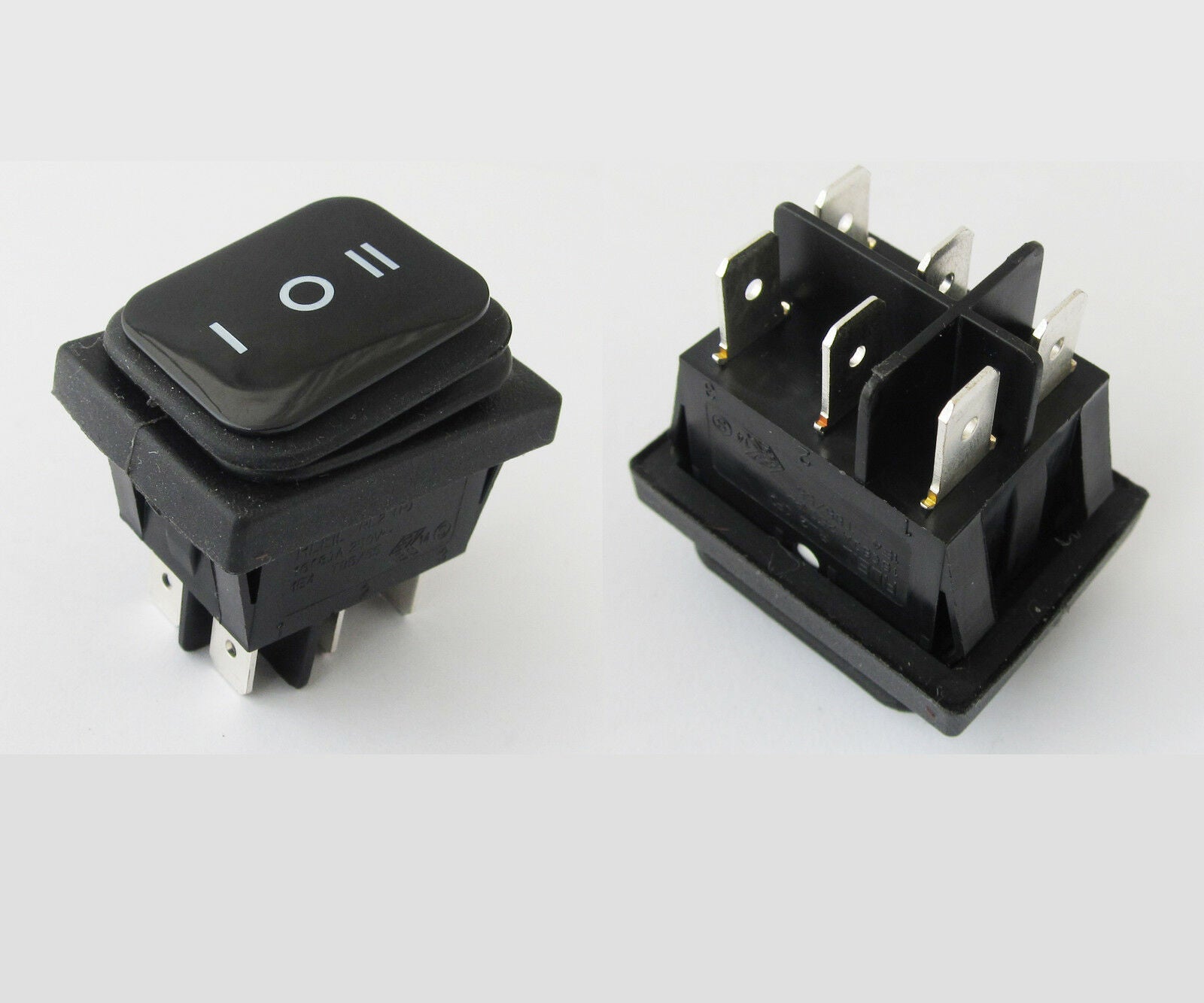 1pc Black RLEIL RL2(P) Waterproof IP65 ON/OFF/ON Boat Car Rocker Switch 10A 250V