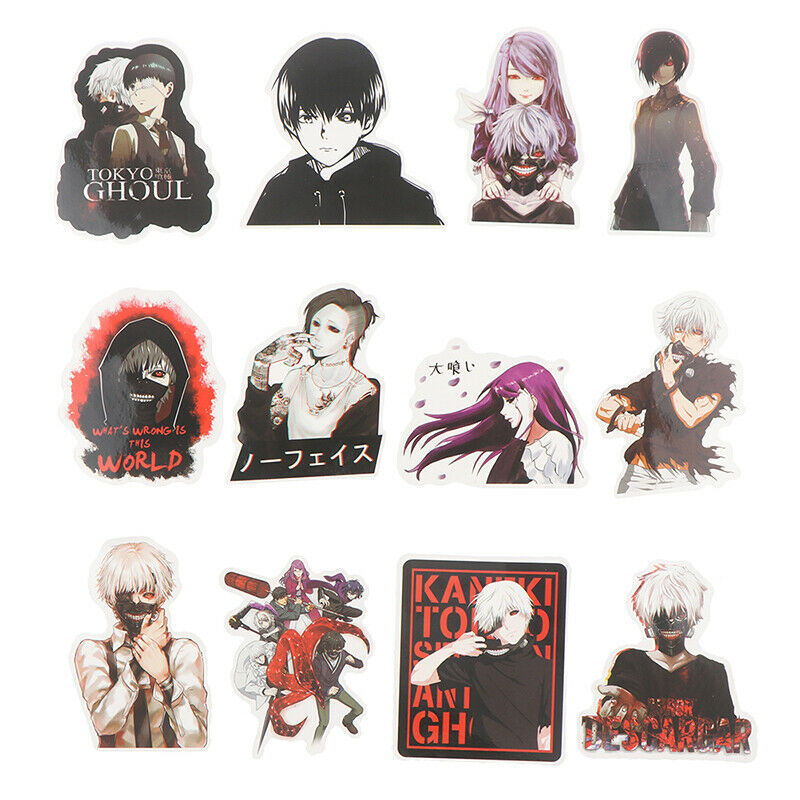 50Pcs Tokyo Ghoul Anime Stickers Waterproof Not Repeating Skateboard SticDEAU