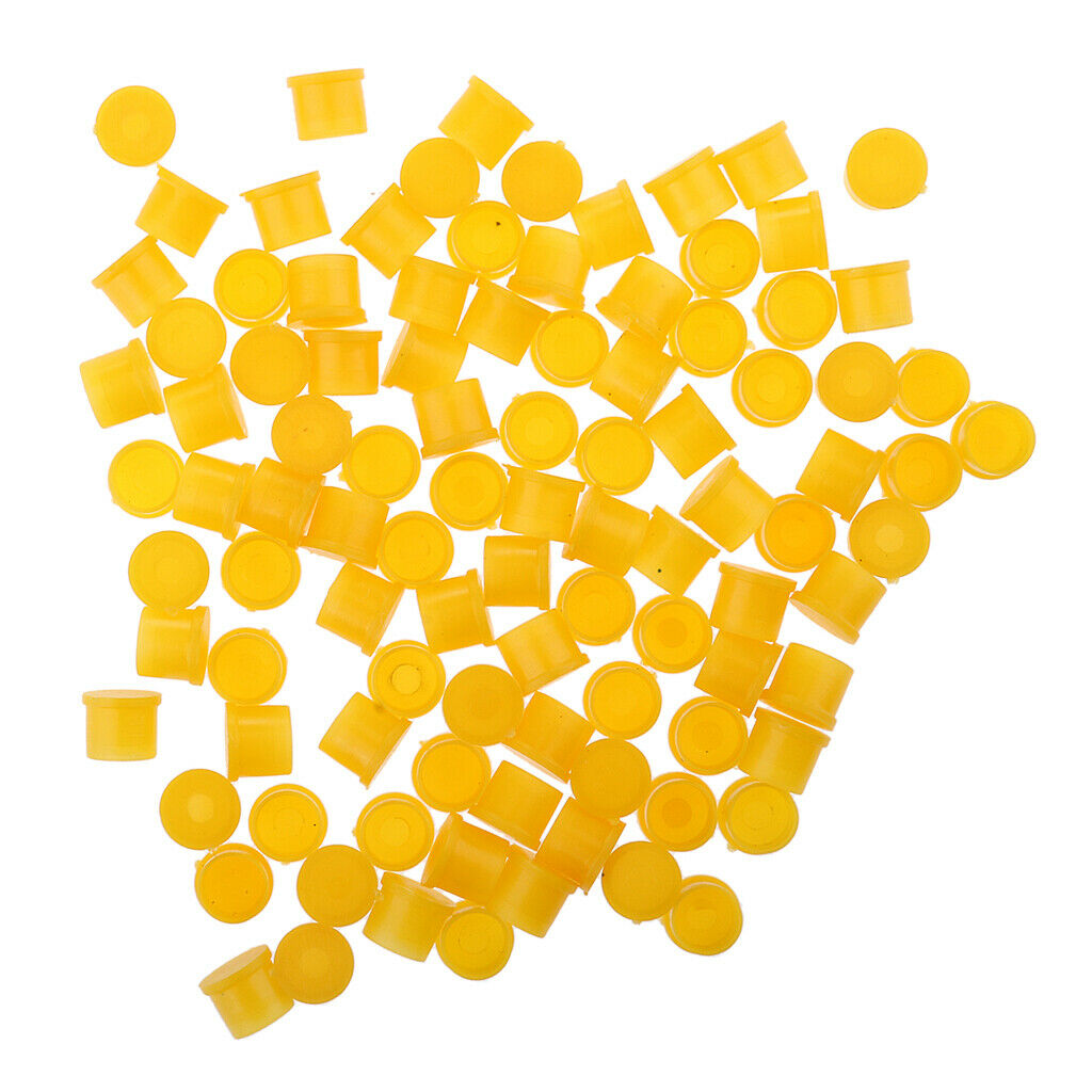 100pcs Yellow Plastic Covers Dustproof Dust  for SMA Female RF Connector