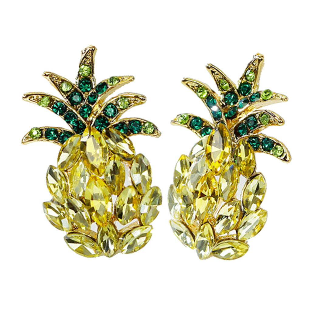 Ladies Pineapple Studs Earrings Metal Ear Studs Bohemian Charms Jewelry Gift