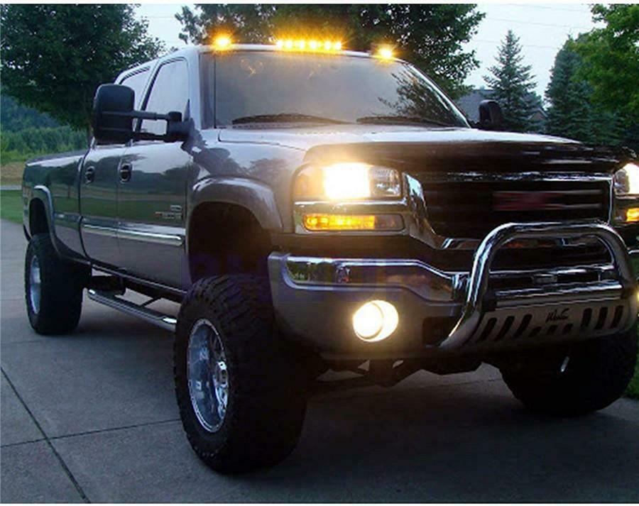 3x Car 3000K Amber LED Cab Roof Marker Light For Chevrolet Silverado GMC Sierra