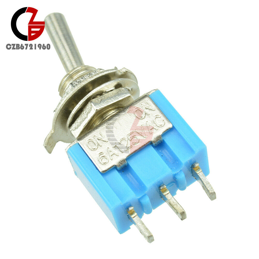 5PCS Mini 6A 125VAC SPDT MTS-102 3-Pin 2 Position On-on Toggle Switches Practic