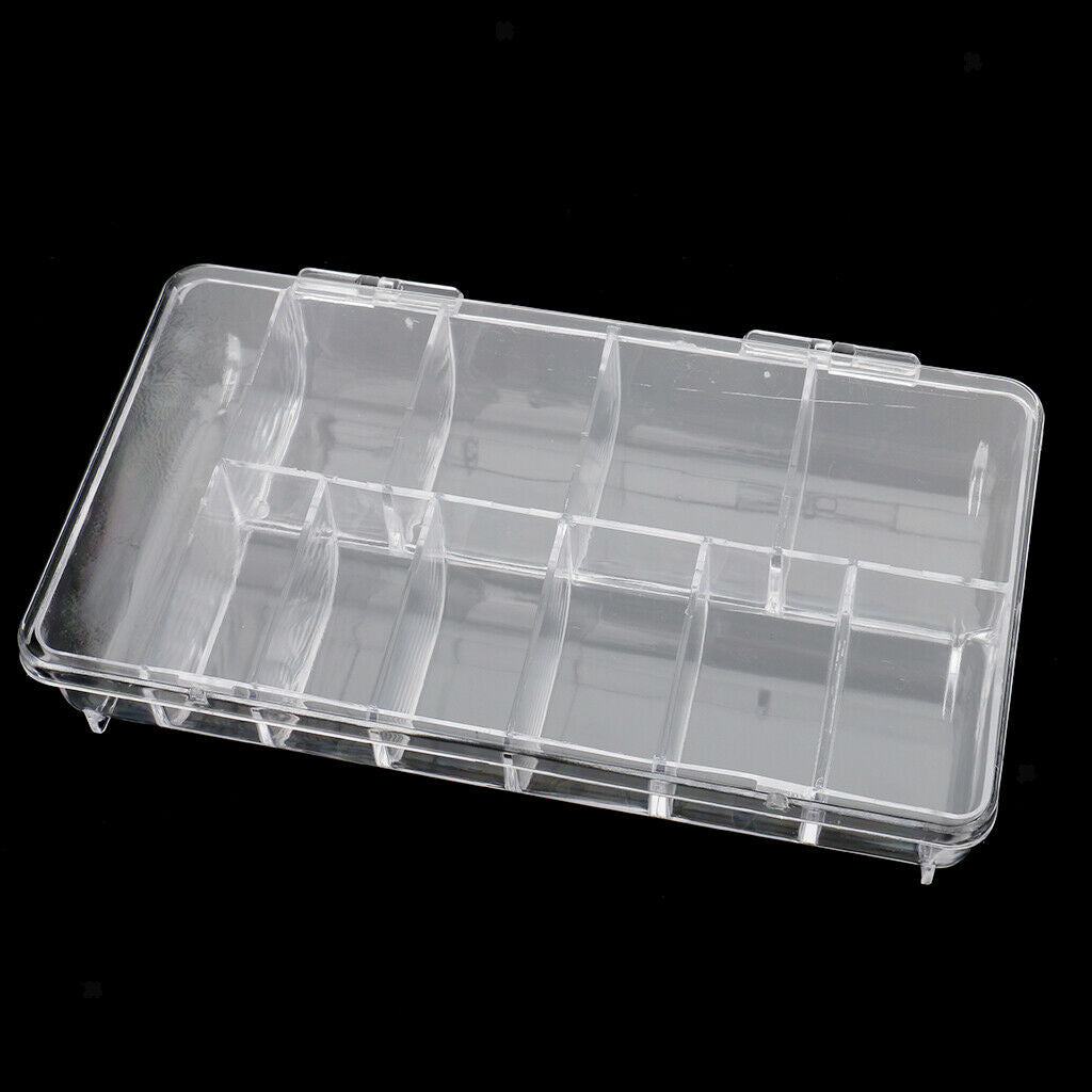 Clear Acrylic Plastic Beads Nail Tips Case Rhinestone Jewellery Container Empty