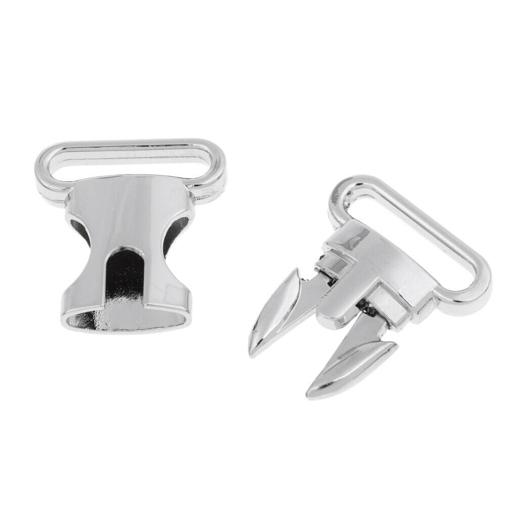 2X Metal Side Release Buckle for 20mm Backpack Webbing Strap Bracelet L