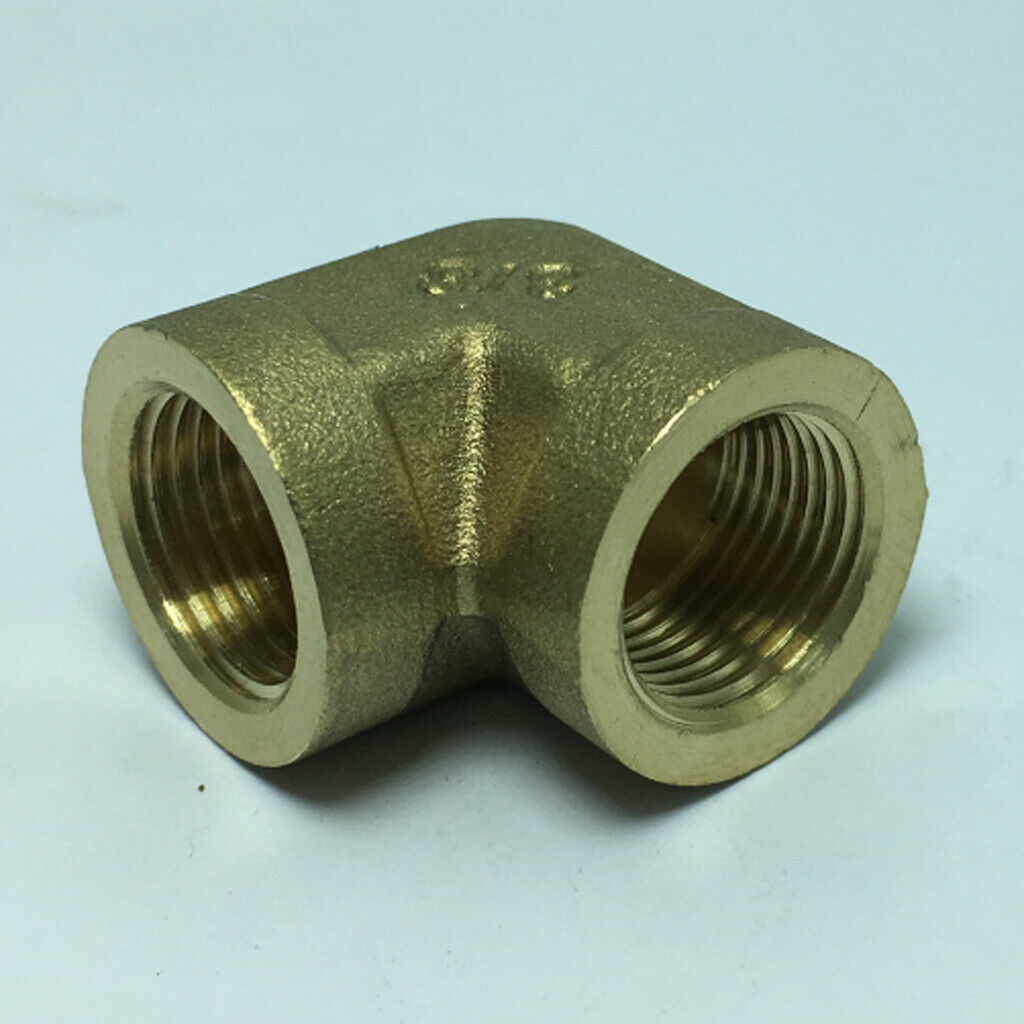 1 Pc G3/8" Double Female Elbow 90Degree Brass Adapter Connector Pipe Fitting