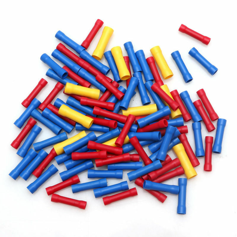 100pcs Assorted Insulated Electrical Wire Cable Terminal Crimp Connector Set Kit