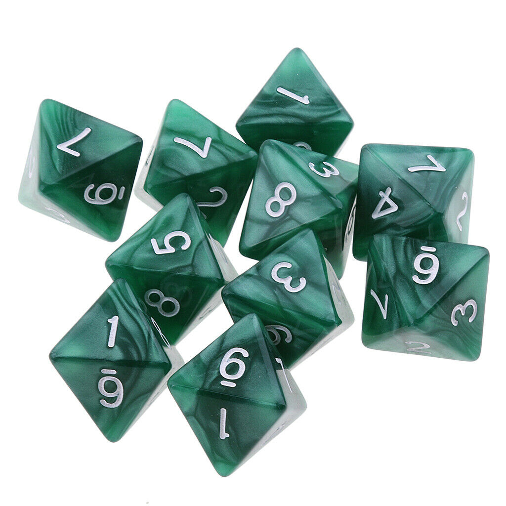 20pcs Acrylic 8-Sided Dices D8 Polyhedral Dies for D&D RPG Party Board Games