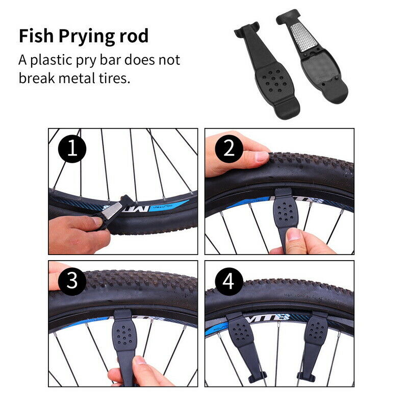 Bicycle MTB Repair Tools Kit Set Mountain Bike Cycle Puncture Tyre Pump+ Bag L/P