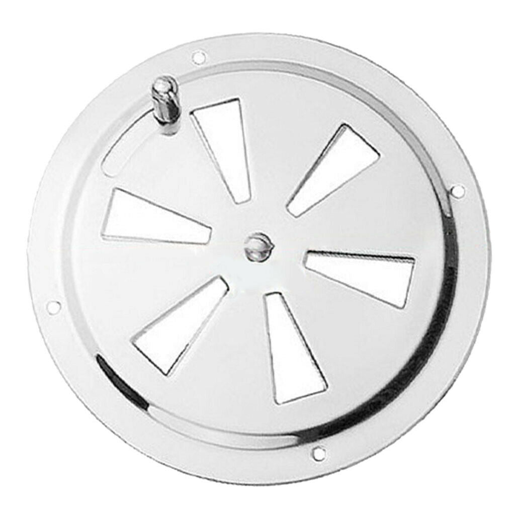Stainless Steel Round Butterfly Vent, 5-Inch Ventilation Cover Gill Plate  -