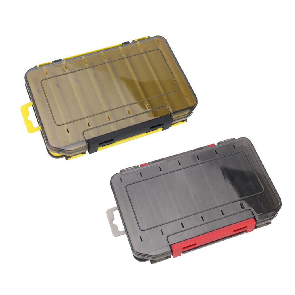 2 lot Double Sided Squid Jigs Lure Box Container Organizer Storage Case
