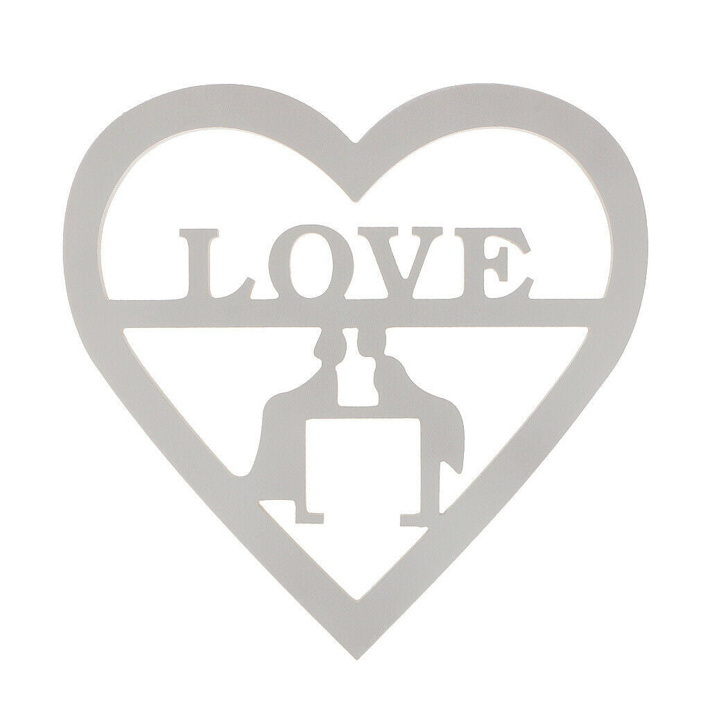 Wedding Bride Groom Love With Heart Unfinished Wood Valentine Cut Out