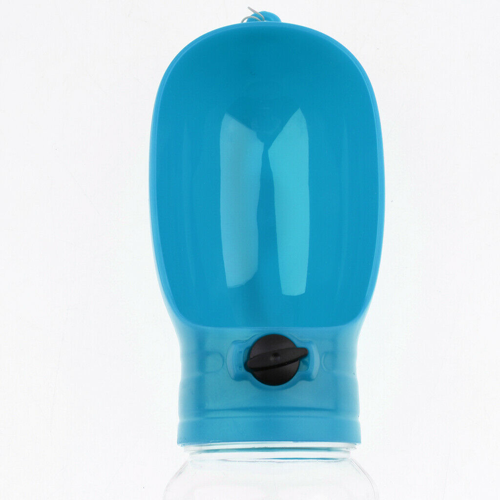Portable Outdoor Travel Pet Dog Leakproof Water Bottle Drinking Bowl Blue