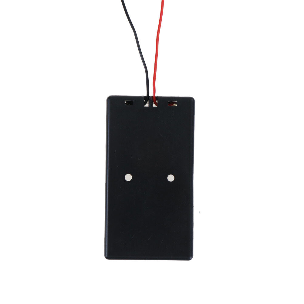 2pc 2x18650 Black Plastic Battery Storage Case Box Holder with 6" Wire Le.l8