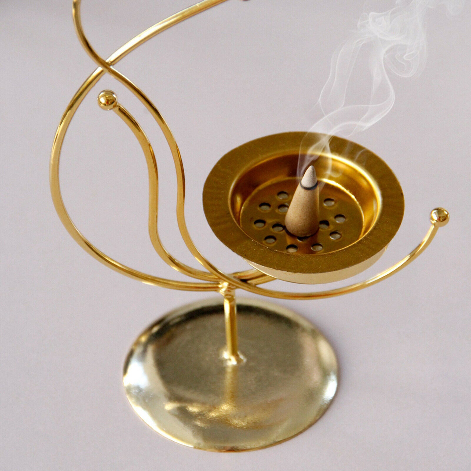 Metal Incense Burner Candle Zen Meditation Yoga for Home Bedroom Teahouse