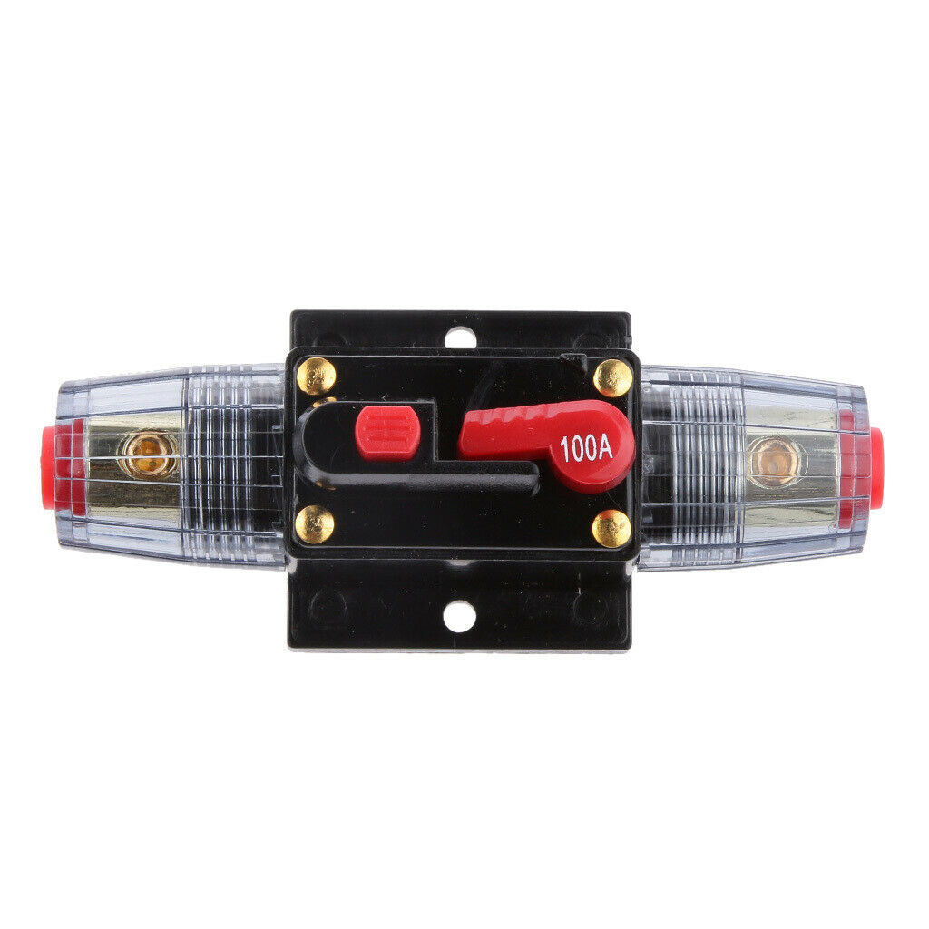 12V-24V Inline Circuit Breaker, 100A Manual Reset Switch Car Audio Fuse